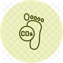 CO2-Fußabdruck  Symbol