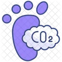 CO2-Fußabdruck  Symbol