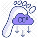 CO2-Fußabdruck  Symbol