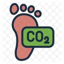 CO2-Fußabdruck  Symbol