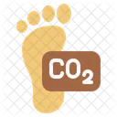 CO2-Fußabdruck  Symbol