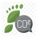 CO 2 Fussabdruck CO 2 Fussabdruck Kohlendioxid Symbol