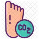 CO 2 Fussabdruck CO 2 Fussabdruck Kohlendioxid Symbol