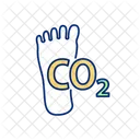 CO2-Fußabdruck  Symbol