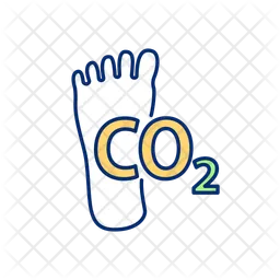 CO2-Fußabdruck  Symbol