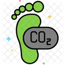 CO2-Fußabdruck  Symbol