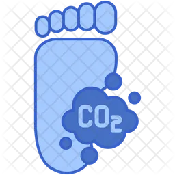 CO2-Fußabdruck  Symbol