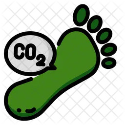 CO2-Fußabdruck  Symbol