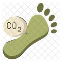 CO2-Fußabdruck  Symbol