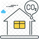 Haushalt Kohlenstoff Fussabdruck Symbol