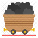 Coal Mine Coal Cart Handcart Icon