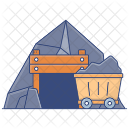 Coal Mining Icon - Download in Colored Outline Style