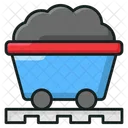 Coal Transportation Mining Cart Mining Trolley Icon