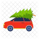 Coche Arbol De Navidad Navidad Icono