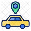 Coche Taxi Gps Icono