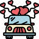 Coche Boda Corazon Icon