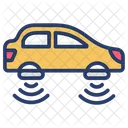 Coche Autonomo Coche Wifi Coche Sin Conductor Icono