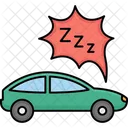 Coche Cansado Debido Al Combustible Coche Conductor Icono
