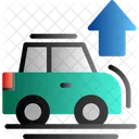 Coche Con Flecha Hacia Arriba Vehiculo Apuntando Hacia Arriba Simbolo De Direccion Del Coche Icono