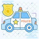 Coche De Policia Coche De Policia Transporte Legal Icono