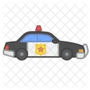 Policia Coche Transporte Icono