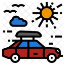 Coche Viajes Techo Icono