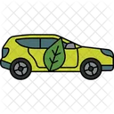 Icono De Coche Hibrido Icono De Coche Ecologico Icono De Vehiculo Ecologico Icono