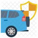 Coche Protegido Coche Asegurado Escudo De Seguridad Icono