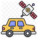 Tecnologia Satelite Coche Icono