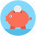 Cochon Banque Argent Icon