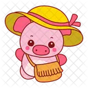 Animal Cochon Argent Icon