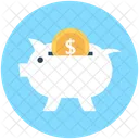 Cochon Banque Argent Icon