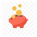 Cochon Banque Argent Icon