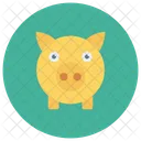 Cochon Argent Banque Icon