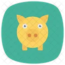 Cochon Argent Banque Icon