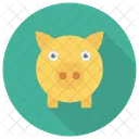 Cochon Argent Banque Icon