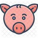 Cochon Animal Visage Icon