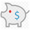 Cochon Piece De Monnaie Banque Icon