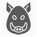 Sanglier Cochon Visage Icône