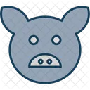 Visage De Cochon Cochon Visage Icône