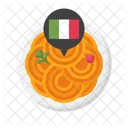 Cocina Italiana Comida Chatarra Comida Rapida Icono