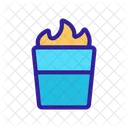 Mocktail Alcohol Flame Icon