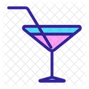 Mocktail Alcohol Straw Icon