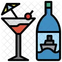 Cocktail Beverage Glasses Icon