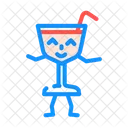 Cocktail Character Retro Icon