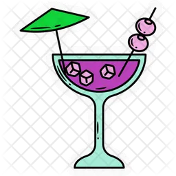 Cocktail-Aufkleber  Symbol