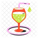 Cocktail Glass Mocktail Glass Refreshing Drink Icon