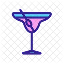 Mocktail Alcohol Straw Icon