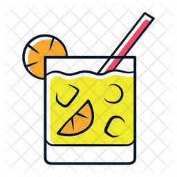 Cocktail in lowball glass  Icon