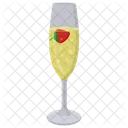 Cocktail Rossini Champagne Boisson Classique Icône